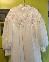 Vtg Wedding Dress Alfred Angelo Original by Edythe Vincent Floral 70s Size 10