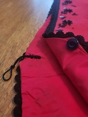 Vintage Red Riding Hood. Felted, Lined, Hand Crafted Embellished Hood….