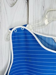 Vintage Romper PE Tank Top 60s Gym Class Physical Education Sz XXL Blue Striped