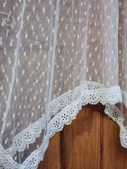 Swiss Dot Mesh Laced Maxi Naked Dress Asymmetric Women M Off White Boho Ethereal