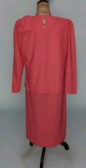 Vintage Lady Carol Petites – Barbie Pink Draped Front Bow Accent Dress – Size 16