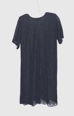 True Vintage 90s Nostalgia Lace Maxi Dress Sz L Black Whimsy Goth Grunge Boho