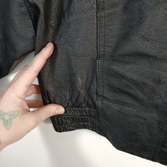 Leather Jacket Global Identity G-III Embossed Suede Accents Shoulder Pads