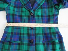 VTG Giorgio Sant’ Angelo Collectible Gold Plaid Wool Blazer Sz 10/12 M/L Multi