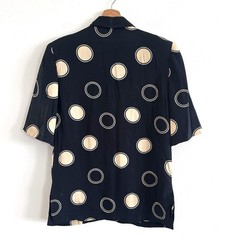 Vintage 80’s Burberrys Spain Short Sleeve Blazer Jacket Navey & Cream Rope Polka