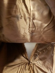 Feuer Furs Chicago Custom Mink Fur Caplet Wrap Shawl Jacket with Satin Cherries