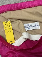 Vtg 80’s NWT Rose Marie Reid Rose Purple Stripe Accent Halter Swimsuit XS/S