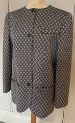 Marks & Spencer St Michael Vintage Ladies Jacket Grey Pattern Size UK 14