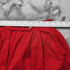 Vintage David Brooks Pants Women 12P PETITE Red Pleated High Rise Tapered Preppy