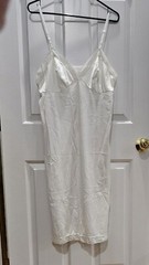 Vintage Vanity Fair White 36 Full Slip Nightgown 1950’s Nylon Machine Washable