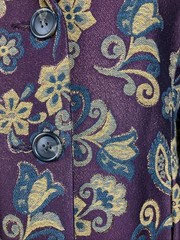 1990s Sandy Piano SPI 25 Floral Brocade Jacquard Evening Coat 90s Canada