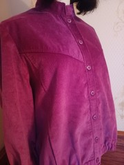 Vintage 1980s Country Suburbans Brand Union-Made Purple Boho Corduroy Suit