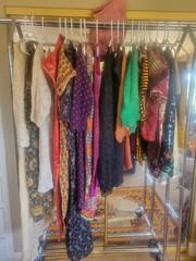 1970s 1980s (21) ITEM VINTAGE LOT, WEDDING DRESS,SEQUINS,ETHNIC,ECCENTRIC,BOHO