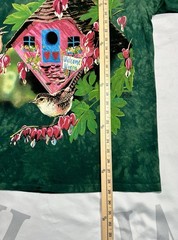 Vtg 2001 The Mountain Birdhouse T-Shirt NWT Deadstock Organic Cotton Wren Bird L