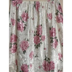 Lucie Ann II Vintage Floral Lace Slip Skirt Pink Rose Large Coquette Cottagecore