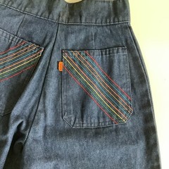 1970’s Deadstock Orange Tab Levi’s Rainbow Stitched Pocket Shorts W22.5