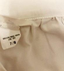 Vintage 1980’s White Skirt Red Yellow & Green Ribbon Trim Preppy Retro Casual
