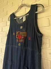 Bobbie Brooks Women’s VTG 90s Denim Maxi Dress School Teacher Cottagecore