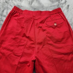 Vintage David Brooks Pants Women 12P PETITE Red Pleated High Rise Tapered Preppy