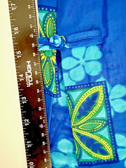 Vtg 60s Richard Douglas Hawaiian Maxi Dress Frog Closure Tiki MCM Mod Hostess