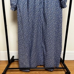 Laura Ashley Vintage 70’s Maxi Dress Sz 12UK 10US L Ditsy Prairie Boho Rare Blue