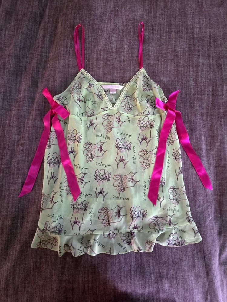 RARE Vintage 2004 Y2K Victoria’s Secret Babydoll Camisole Top Size Small