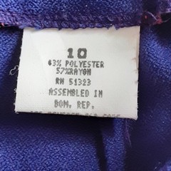 Vintage Stirrup Pants Chaus 10 – Blue High Waist Front Zip Poly Rayon Blend 80’s