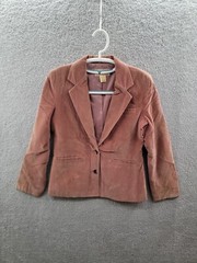 Vintage Stockton Women’s Peach Velvet Blazer Jacket Coat Button Size 10 Japan