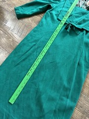 Vintage 1960’s Dress Women’s Green Long Sleeve Winter Carol Craig Wool Shift Day