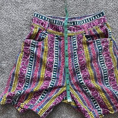 VTG Gitano Denim Shorts Wild Colorful Print Design High-Rise