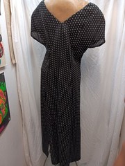 Vintage 1980’s Black & White Rayon Dress by Wild Rose Size Large
