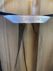 Victoria’s Secret Vintage Romantic Black Lace Robe- Beautiful Boho Lace Top