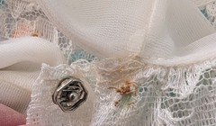 Vtg Virginia Wallace Peignoir 60’s Robe Ivory Lace Chiffon Old Hollywood Glam 32