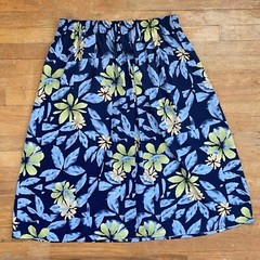 Vintage Floral Midi Skirt Womens Plus Size 1X/2X 37-39″ Waist 1990s A-Line