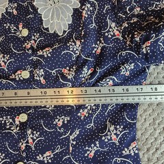 Vintage Act I New York Cottagecore Blouse Navy Floral Lace Collar Sz 5-6