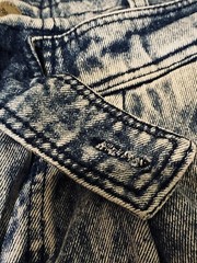 1980s VTG ACID WASH HIGH WAISTED JEANS WEATHERED BLUES WAIST 26-27inches (M)