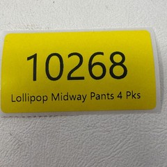 Vintage Lollipop Midway Pant 4 Pack White 100% Cotton Elastic Waist Size 12 USA