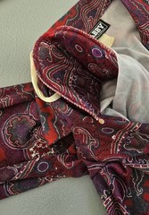 Vintage 70s Tabby of California Dress Size 12 Paisley Shirtdress Shoulder Pads