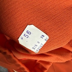 VTG 2 Pc Pykettes Leisure Suit Red Orange Women 13/14 Shirt Blazer Pant