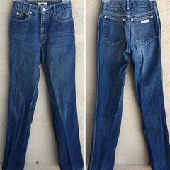 Vintage Calvin Klein Jeans High Waist White Stitching 70s 80s 23 1/2” Waist