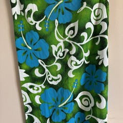Vogue Paris Original Vintage Hawaiian Handmade One Shoulder Dress Designer