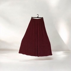 Vintage Goth Graffiti Skirt,Size Medium,Burgundy,37 Inches Long