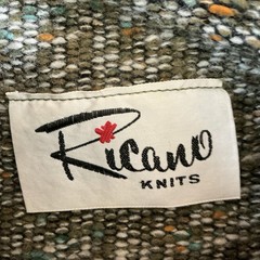 60s 70s VTG Ricano Knits Green Tweed Confetti Jacket Orange Trim Size S/M #2D8
