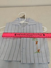 Infant Boy 60s/70s 2 Pc Striped Romper Set With Monkeys (Measurements In Photos)