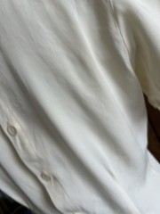 Vintage 40s 50s Sheer Lace Blouse Sz 32 S M Ivory Peter Pan Collar Shell Button