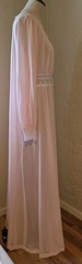 (38) Vintage Olga Lace Trim Robe Duster Peachy Pink EVC