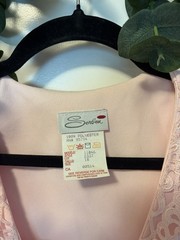 Serben Vintage Pink Lace Trim Button Front Polyester Dress Size 18 Dapper Day