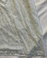 Vtg Just for Women Blue Floral Sheer Lace Nightgown Cottagecore Sleepwear 80’s