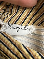 Vintage Striped Sheath Dress by Henry Lee Zip Up Belt Loops