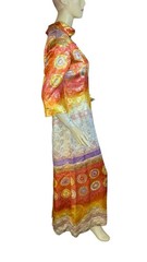 WOMEN’S VINTAGE 1970’S RED & ORANGE MALCOLM STARR ELINOR SIMMONS DRESS SZ 14